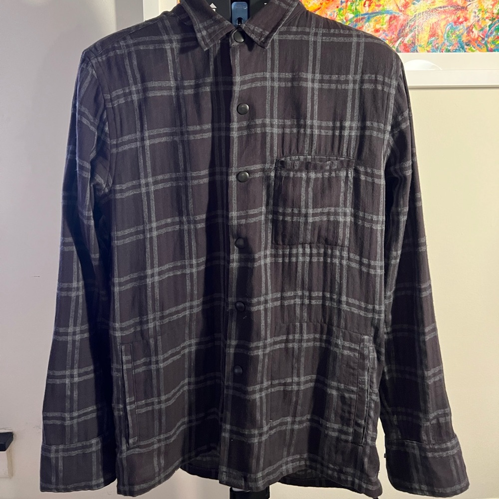 John Elliott snap button check shirt